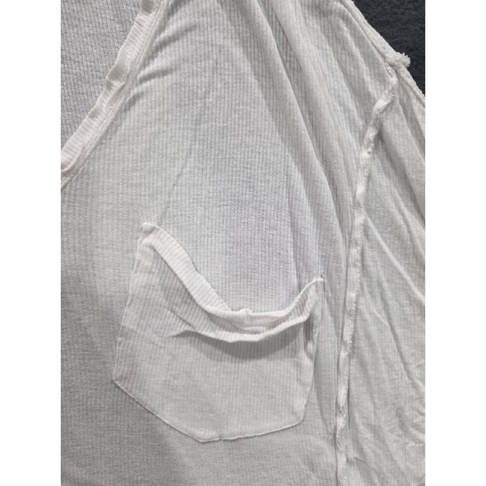 FREE PEOPLE Golden Gate oversized boho top Y2K Tee White/Ivory Medium A008481 - Picture 3 of 8